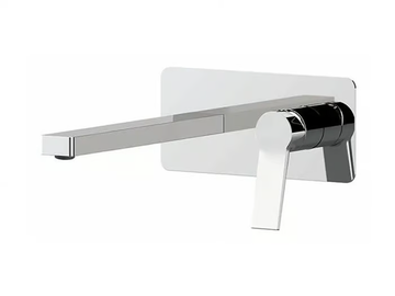 SLASH & DOT - Wall-mounted washbasin mixer with plate by Remer Rubinetterie - view 3